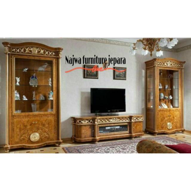 SET MEJA TV MINIMALIS LEMARI HIAS MEWAH KABINET MINIMALIS HIAS MEWAH HIGH QUALITY
