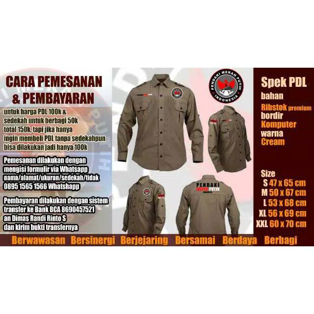 Dejavu Kemeja PDL pendaki merah putih