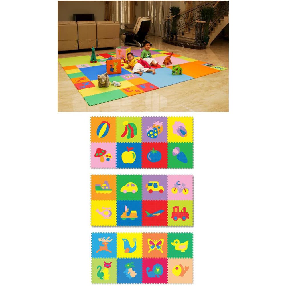  Puzzle Lantai  Evamat Matras Tikar Motif Gambar Animal 