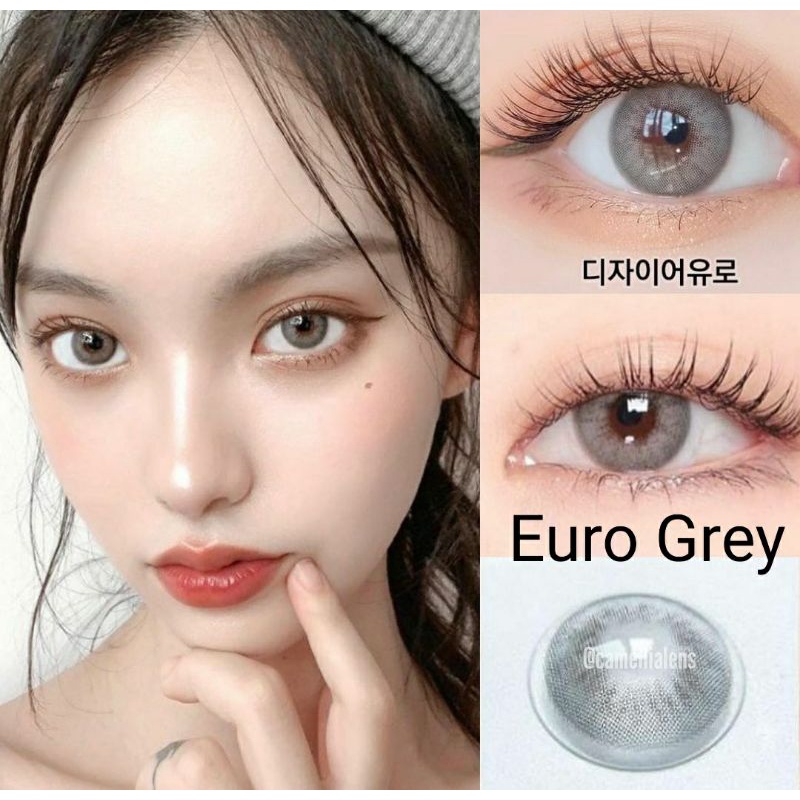 Softlens Elcoco Desire Euro Amber Ocean Lime Normal Minus s.d -10.00 Soflen Minus Coklat Abu Grey