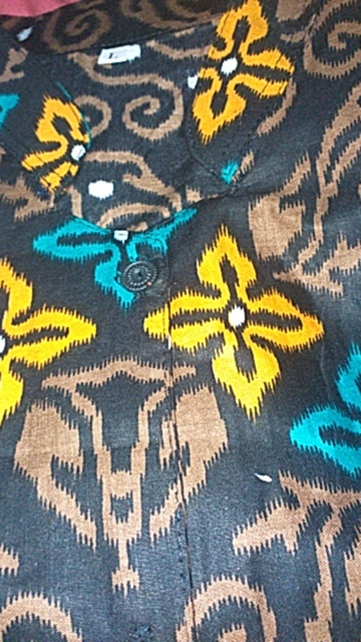 Tey-17 Batik Wanita Asj Sa Hrb026 Kenongo Kemeja Tosca Pendek