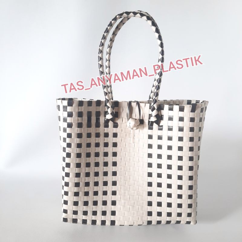 Tas Souvenir Tas Keranjang Belanja Monokrom Size M