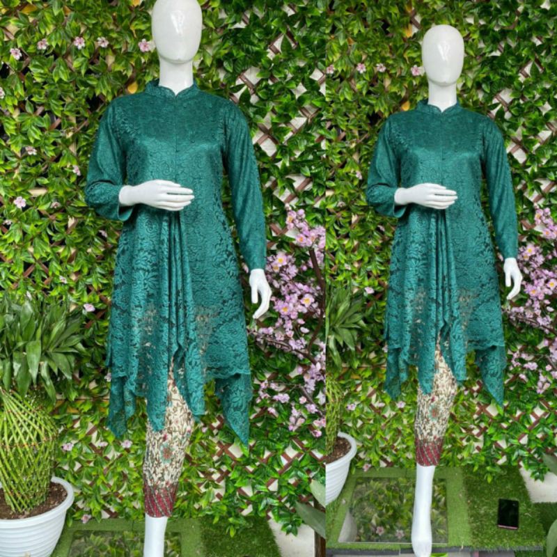 REAL PICT SETELAN KEBAYA BRUKAT BUSUI/KEBAYA MODERN/KEBAYA KEKINIAN/KEBAYA TUNIK BRUKAT