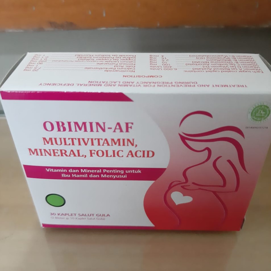 Obimin Af Box Isi 30 Vitamin Kehamilan Dan Menyusui Shopee Indonesia