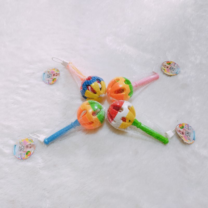 Isi 2pcs Kerincingan Bayi Maracas Mainan Motorik Baby Edu Toys