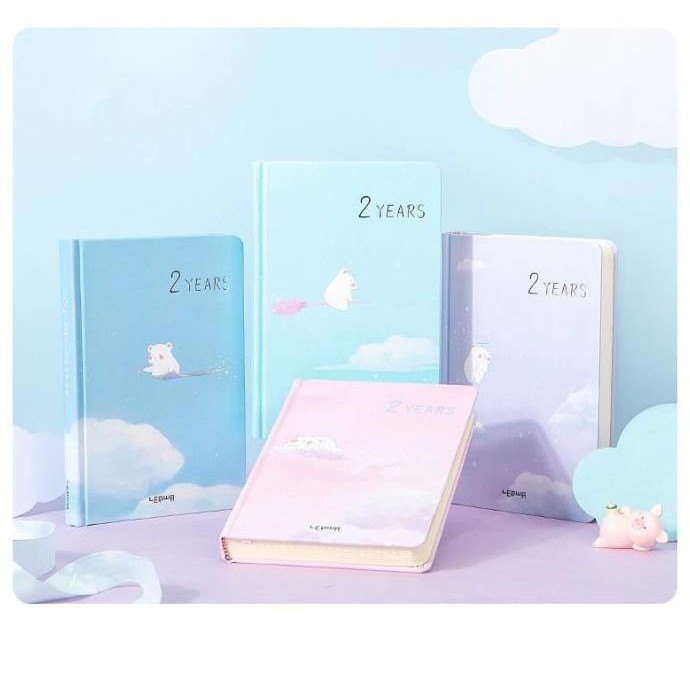

[[BISA COD]] Buku Tulis / Notebook 2 Years Bear Hard Cover Buku Catatan Harian - Biru