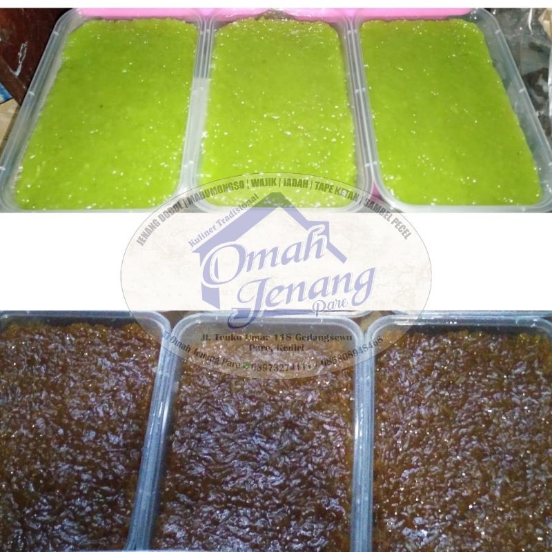 

Wajik ketan/ wajik hijau apel/ wajik gula merah/ kuliner tradisional/ omah jenang pare
