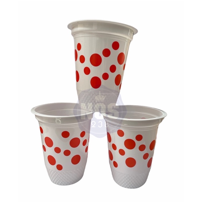 Gelas Plastik Bola Polkadot