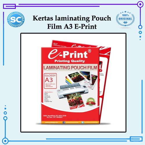 

Kertas laminating Pouch Film A3 E-Print