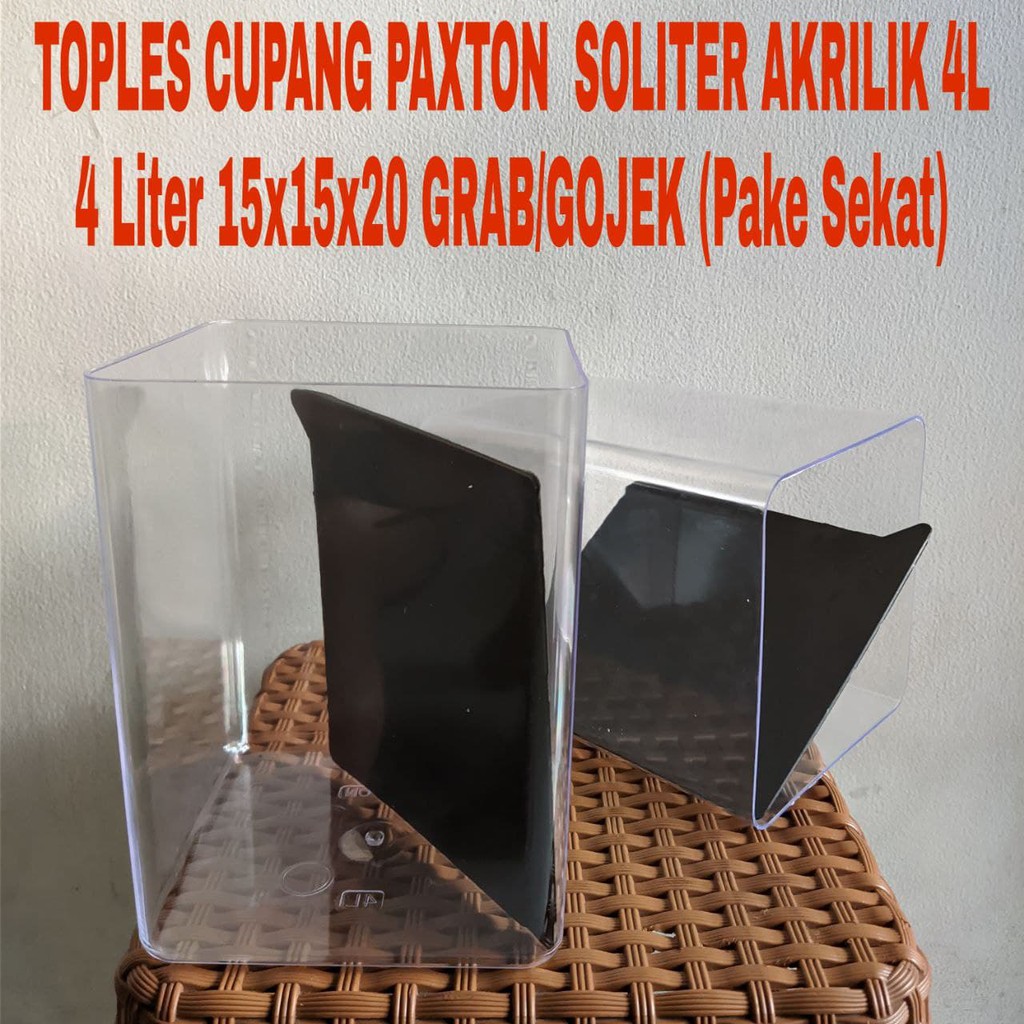 TOPLES CUPANG PAXTON 10 PCS  SOLITER AKRILIK 4L 4 Liter (ISI 10 PCS)