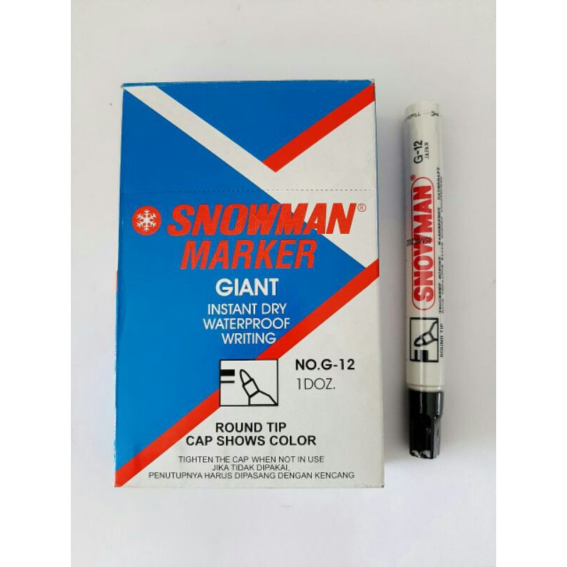 

Spidol Permanent Snowman G12 warna hitam