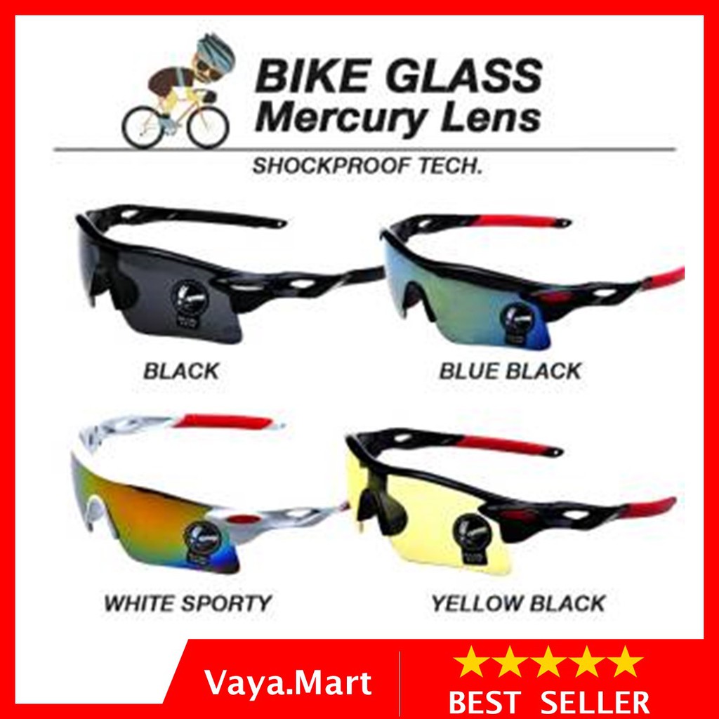 Kacamata Sepeda Lensa Mercury Kacamata Anti silau Kacamata Gowes Aksesoris Sepeda