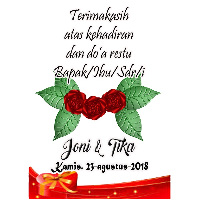 100 Lembar Kartu Ucapan Terimakasih Hadir Beri Doa Restu Di Pernikahan Ukuran 4x6 Cm Shopee Indonesia