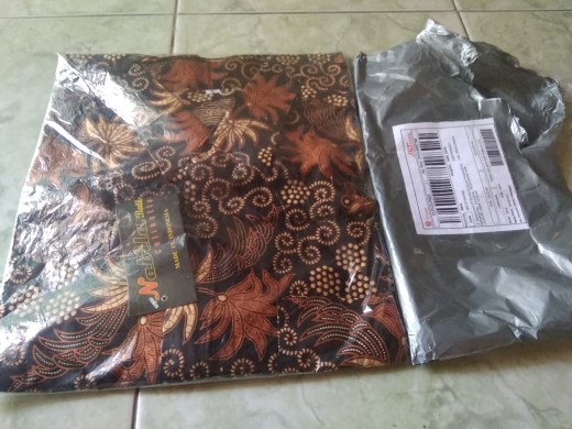 Nabila Batik Jumbo M / 10xl Kemeja Lengan Pendek Motif Daun Kering Murah Batik Jumbo