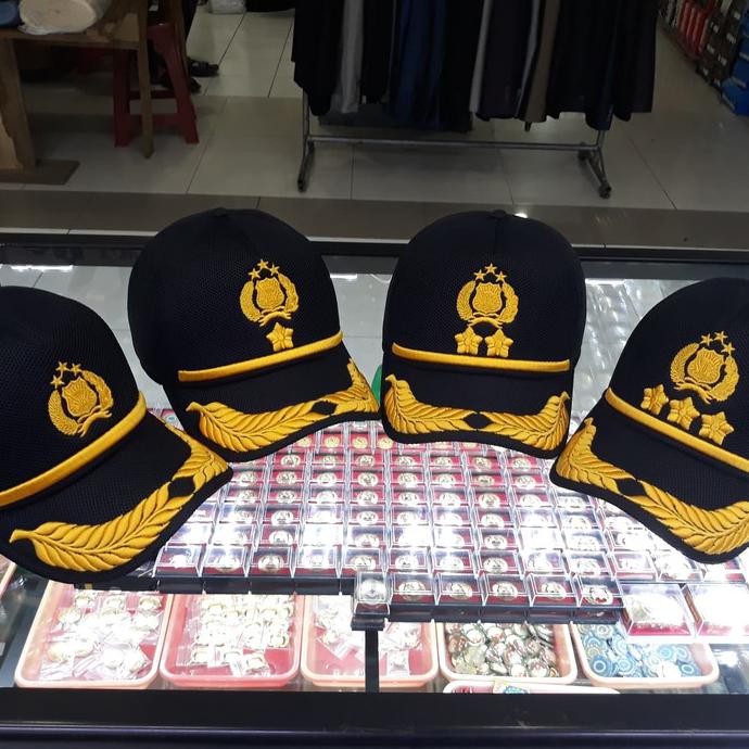 Terlaris Topi Polisi Hitam Pamen