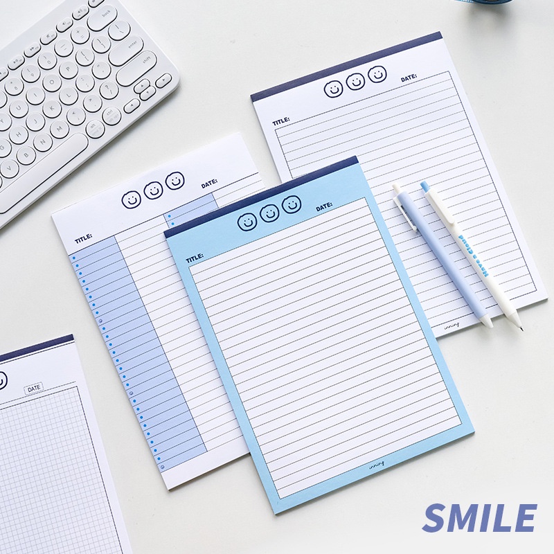 

KLEIN BLUE SMILEY FACE - B5 MEMO PAD - KERTAS MEMO CATATAN