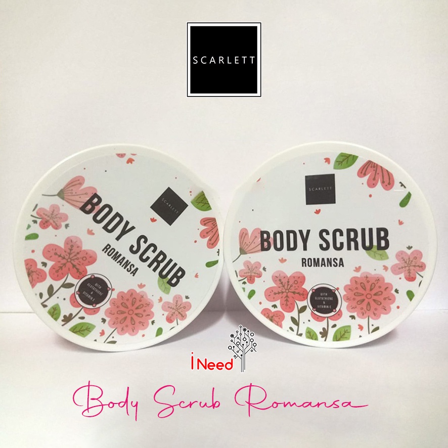 (INEED) ( RA/POM/COFFEE) BODY SCRUB SCARLETT ROMANSA /POMEGRANTE - SCARLETT ROMANSA &amp; POMEGRANTE LULUR SCRUB