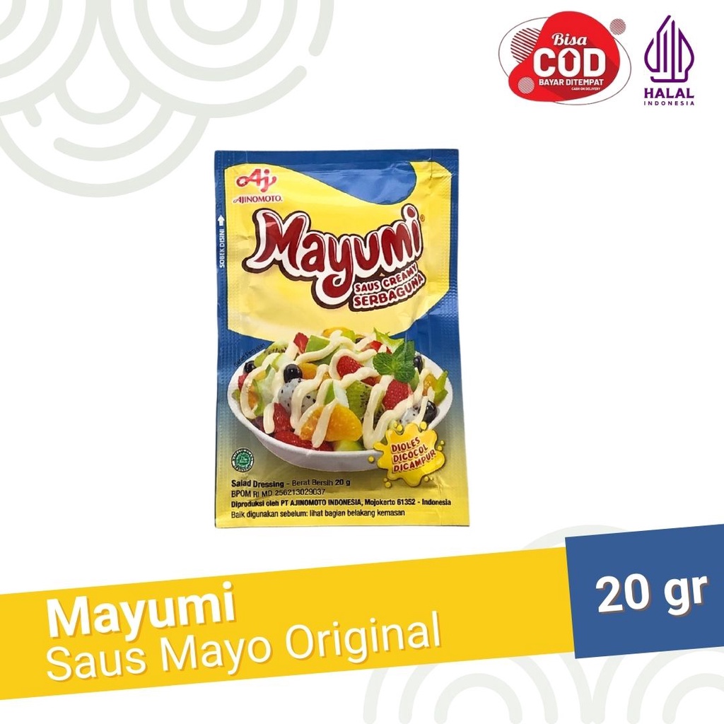 Mayumi Saus Mayo Original 20gr - Mayumi Saus Mayo Pedas 17gr