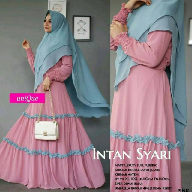 Intan syari gamis busui ceruty babydoll mayung baju ori solo