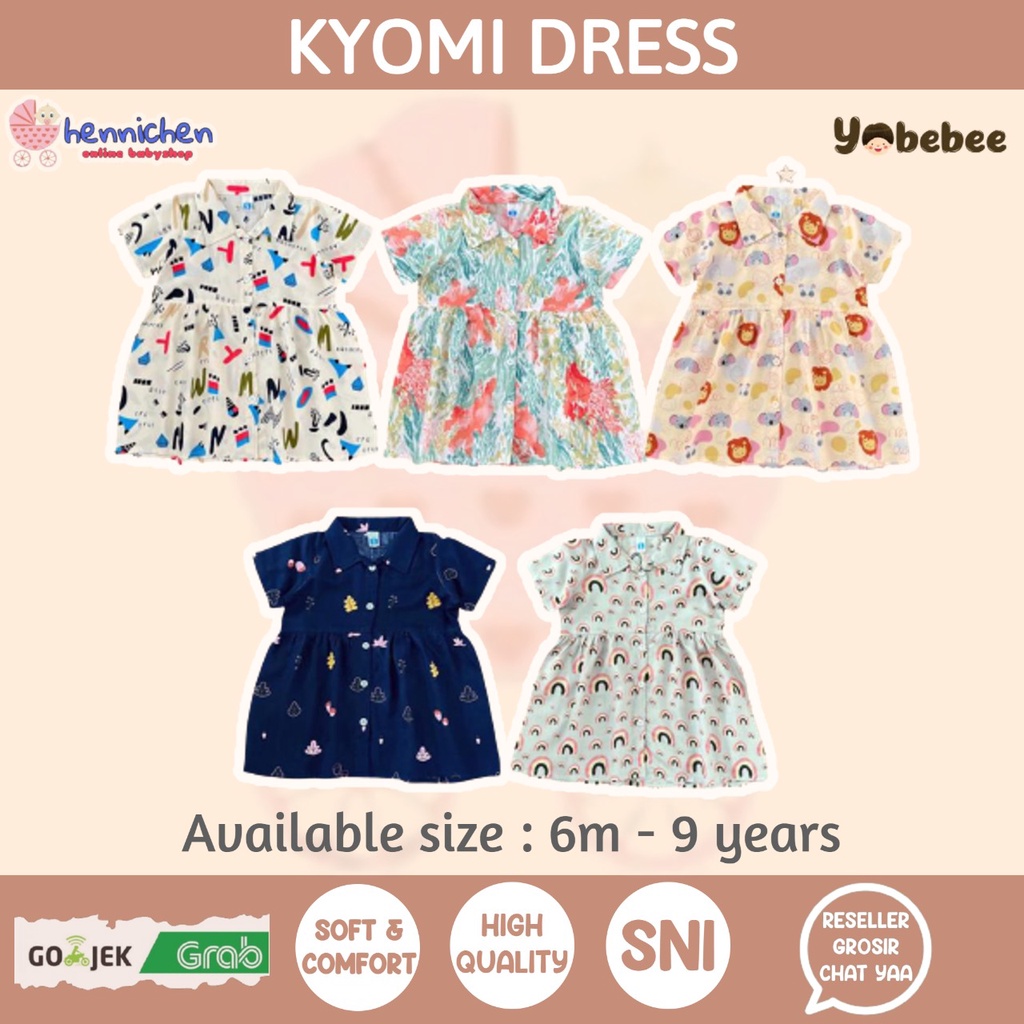 YOBEBEE KYOMI DRESS DRESS ANAK PEREMPUAN FASHION ANAK PEREMPUAN PART 2