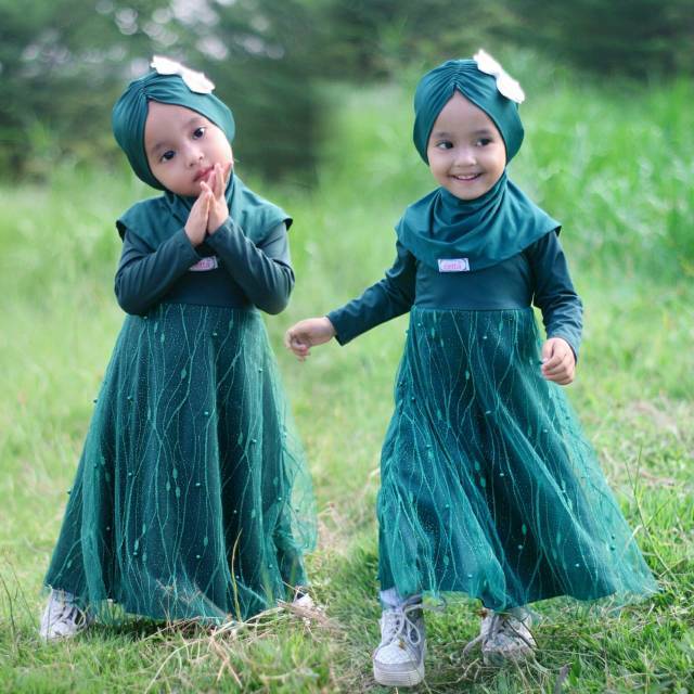 Dress tile akar - warna Hijau Botol