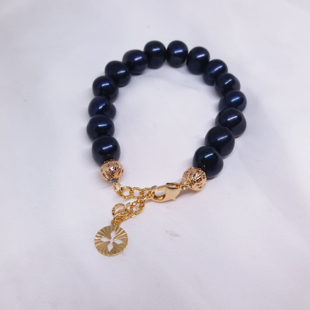 gelang mutiara hitam | mutiara air tawar