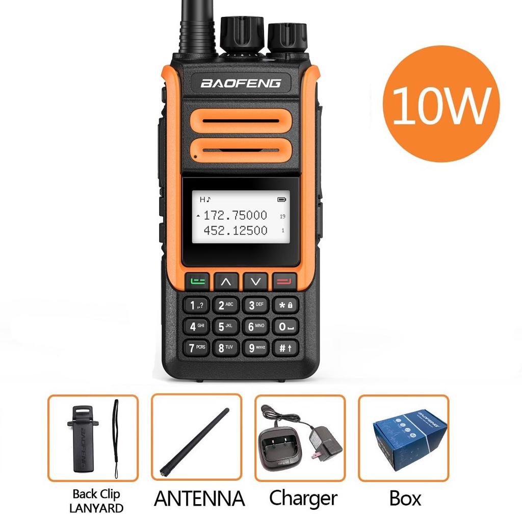 HT BF-H7 Walkie Talkie Dual Band 10W Large LCD Display 1.44inch