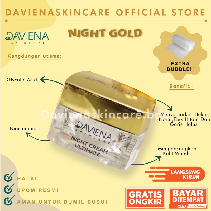 NIGHT CREAM GOLD DAVIENASKINCARE