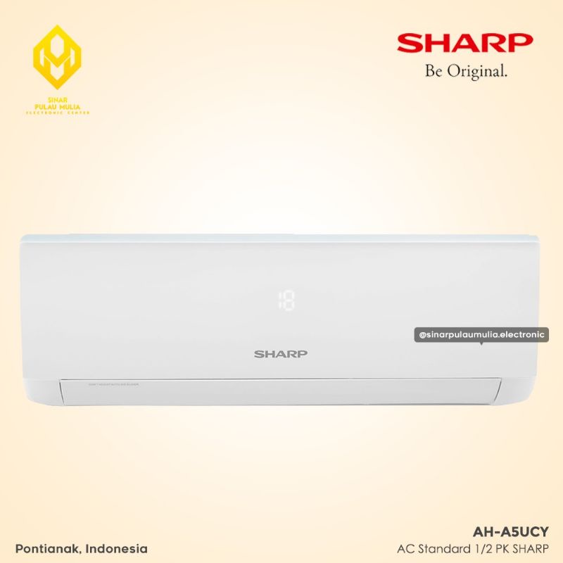 Sharp AC Turbo Cool Series 1/2 PK + PASANG BAHAN LENGKAP Turbo Cooling - AH-A5UCY / AH A5UCY / AH A 