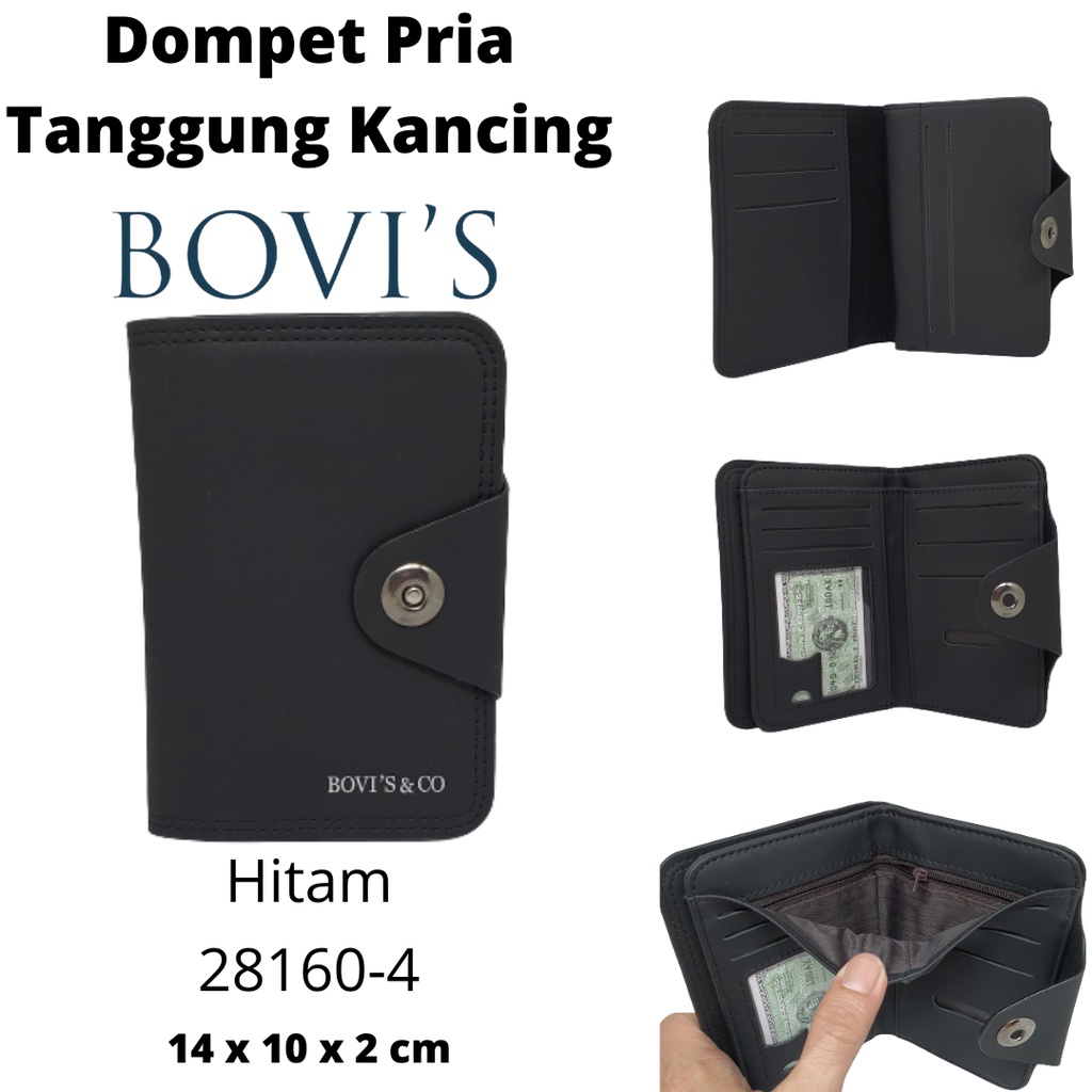 Dompet Pria Tanggung 3/4 Import Original Bovis Model Kancing Magnit Keren Anak Muda Terbaru dan Kekinian Harga Murah Terjangkau Kualitas Distro Bahan Premium