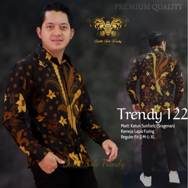 TRENDY 122 ( FULL FURING )KEMEJA/BAJU BATIK PRIA MURAH PANJANG