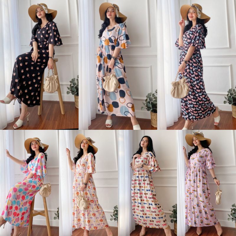 [Termurah]Kareen Dress|Kareen Kekian|Kareen Viral|Daster Jumbo