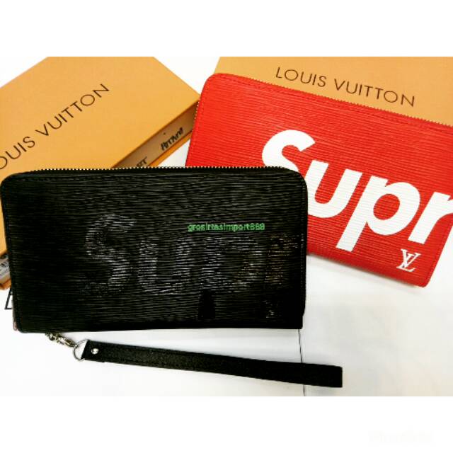 Dompet zipper resleting paspor super LV supreme 60003 pasport