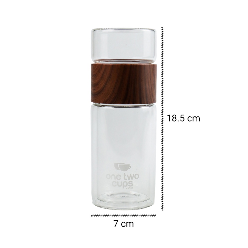 One Two Cups Botol Minum Penyaring Teh Tea Infuser Double Wall 230ml - X9001