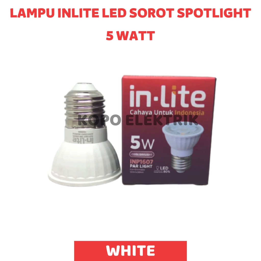 Lampu Sorot Led Spotlight 5w E27 PAR 5 Watt Ulir 220V Inlite