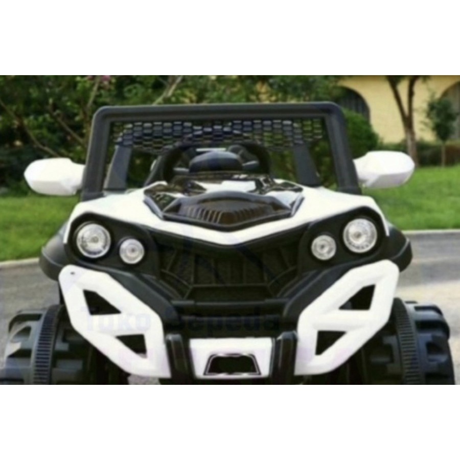 Mobil Aki Mainan Anak Remote Control Jeep Unikid 720 UK720 UK858 Ukuran Jumbo 2 Kursi Remote Control SNI-White