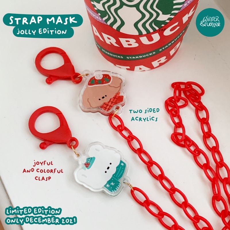 CHRISTMAS SPECIAL ACRYLIC STRAP MASK