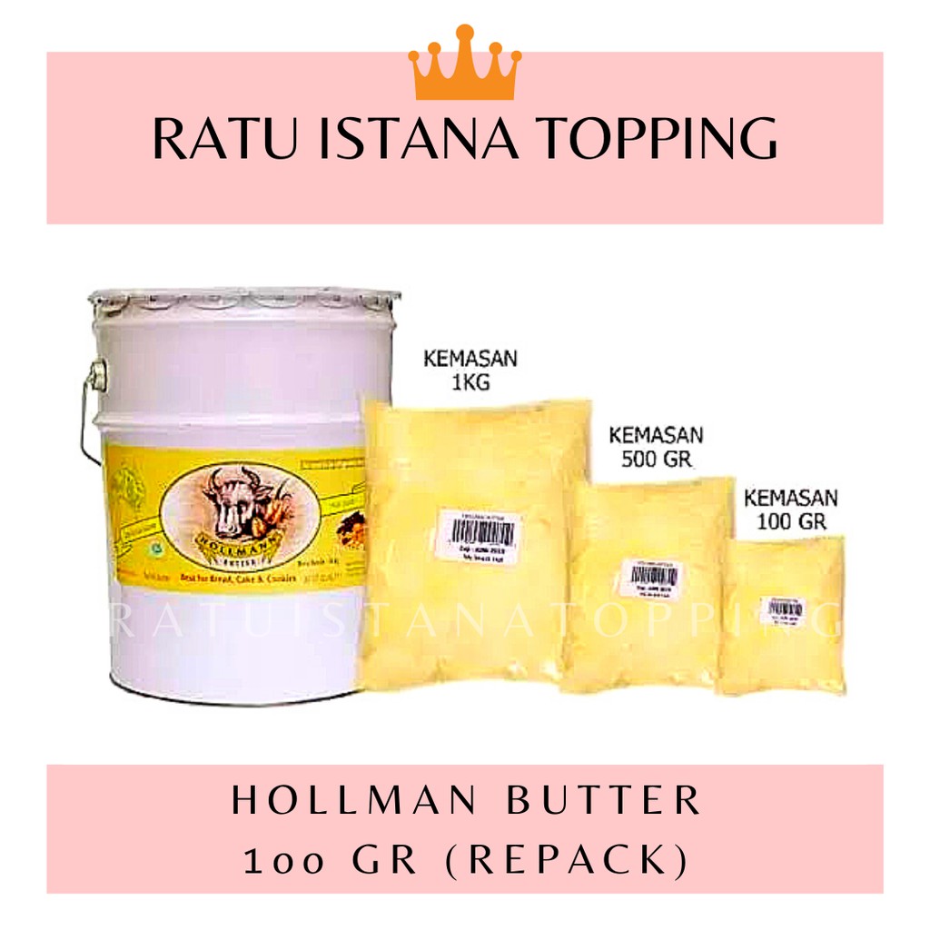 

HOLLMANN BUTTER REPACK MENTEGA HOLMAN BUTTER HOLLMAN 100 GR