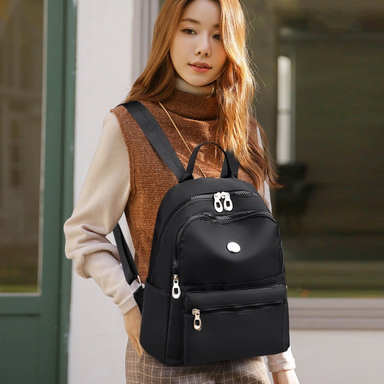 TAS RANSEL WANITA BACKPACK RALDINE REMAJA KEKINIAN IMPORT ANTI AIR HITAM TA651B5 SIMPLE KOREA GENDONG PUNGGUNG SEKOLAH KULIAH KERJA BRANDED