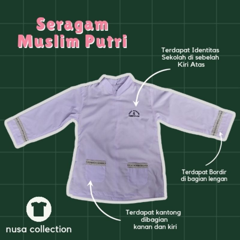 Seragam Muslim Putri SMPN 5 Tamsel