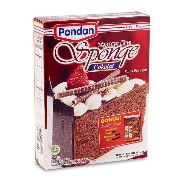 

PONDAN Sponge Cokelat Premix 400g - Tepung Adonan Premiks Kue Bolu