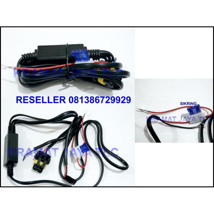 Kabel Set Relay Hid Motor Lampu Dekat Lampu Jauh