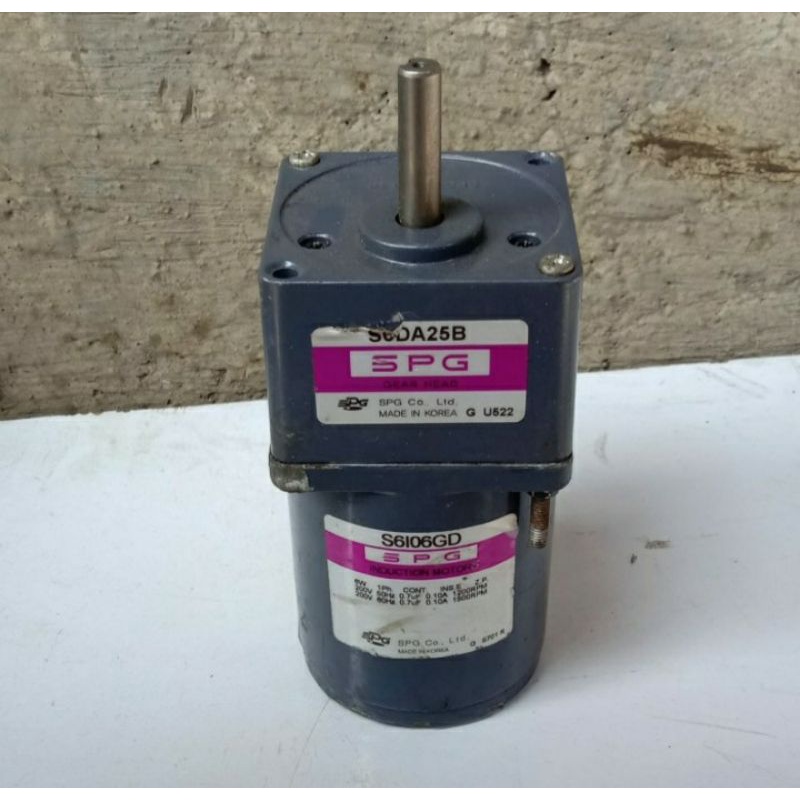 Ac Motor Gearbox S.P.G 220V Ratio 1:25 60Rpm