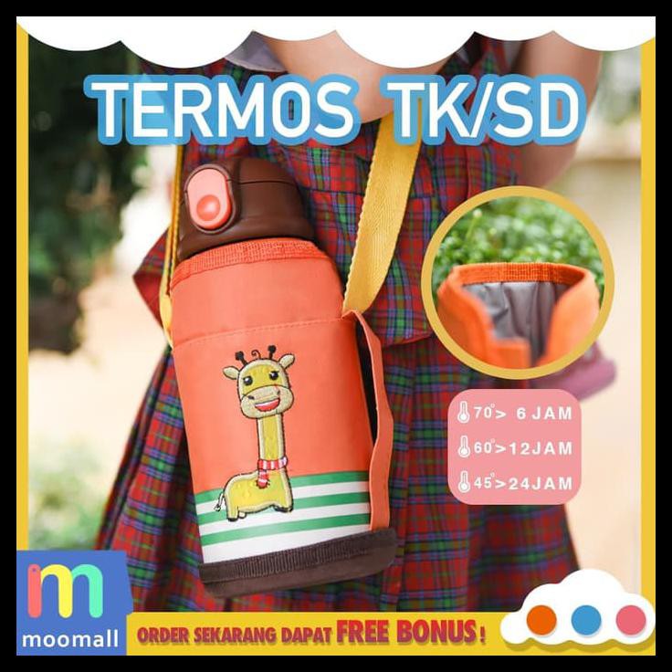 Termos Air Panas Anak Thermos Karakter Bottle Bag Botol Minum Tas Bayi - Peppa Pig Pink