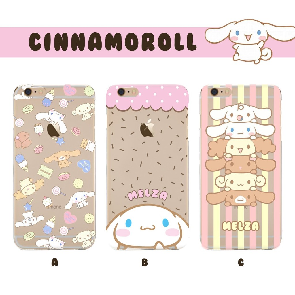 Softcase Cinnamoroll sanrio character cute bisa tambah nama iphone Samsung Oppo Xiaomi Vivo