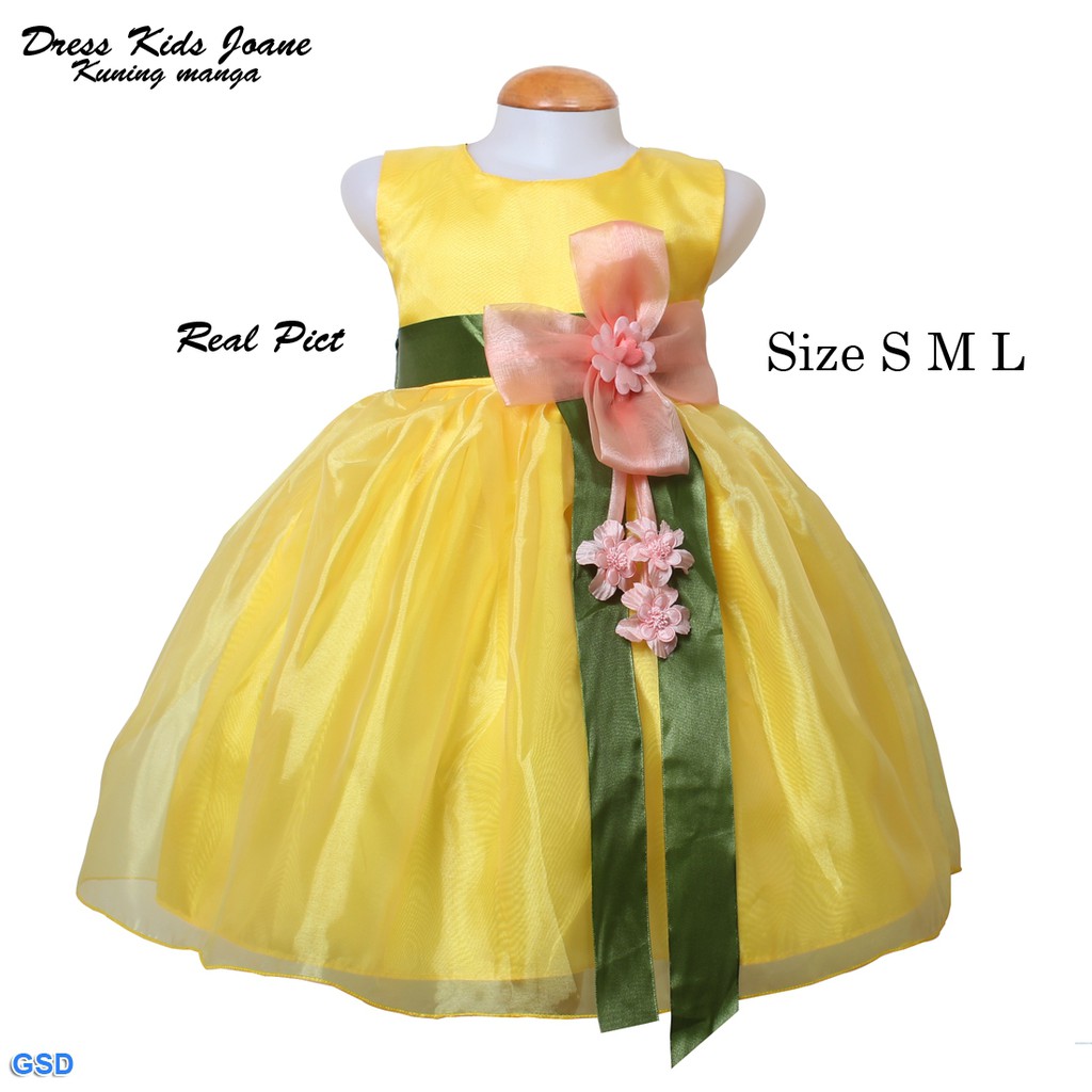 Dress Kids Joane/ Baju Anak Buat Jalan / Dress Pesta Anak Perempuan / Dress Casual / Dress Anak