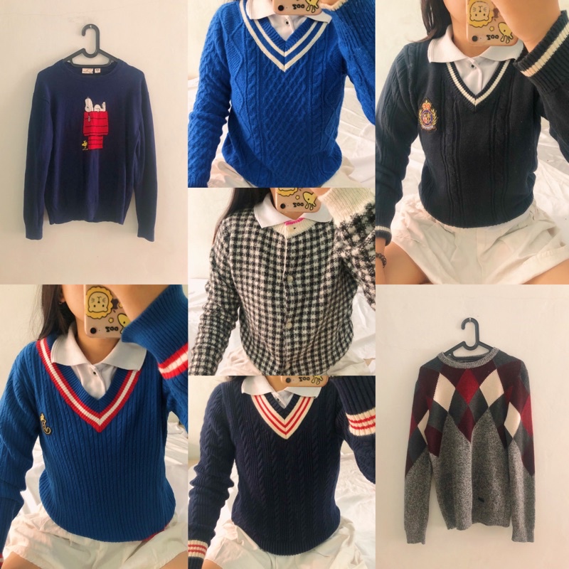 PRELOVED PREMIUM ACADEMIA SWEATER AND CARDIGAN