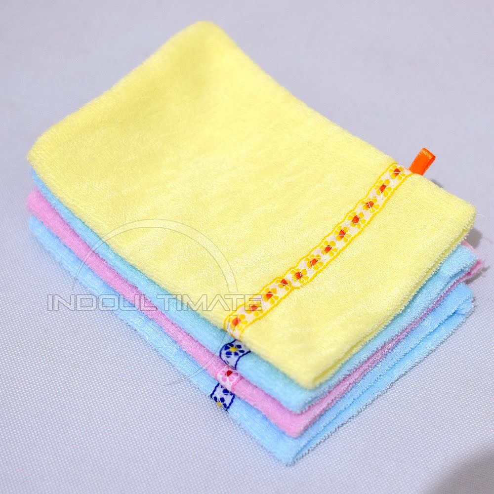 4 pcs Wash Lap Bayi Lap Mandi Bayi Waslap Mandi baby BY WL-01 - MIX COLOUR