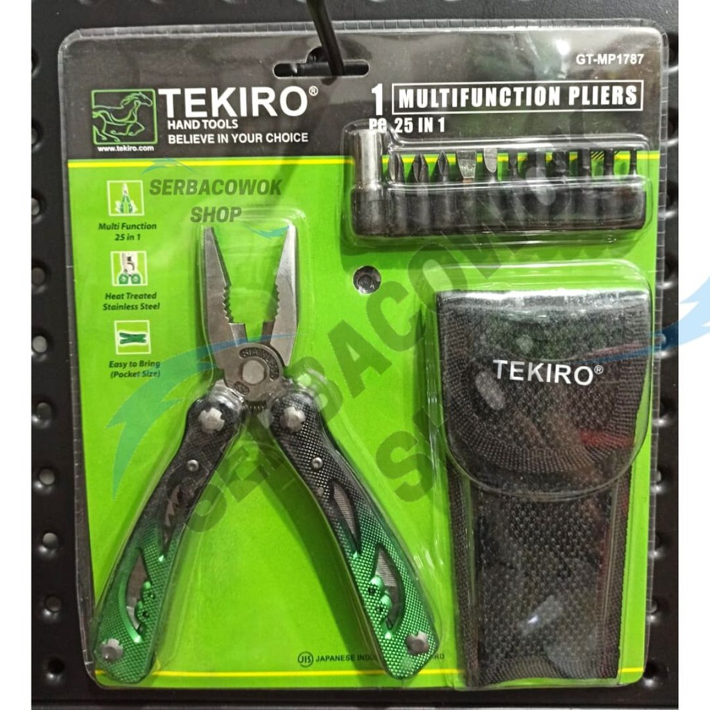 Tekiro Tang Multifungsi 25 in 1 Lipat Multifunction Pliers Termurah Berkualitas