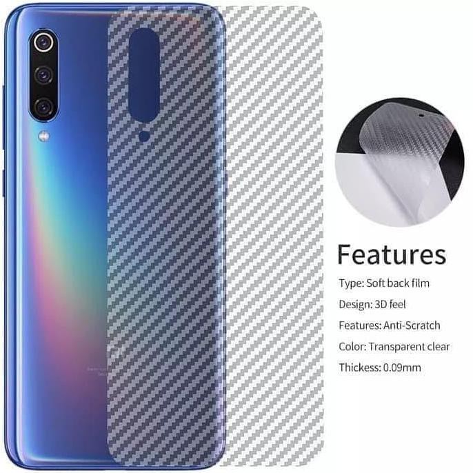 SKIN CARBON GARSKIN SKIN BACK CLEAR ANTI GORES XIOMI REDMI NOTE 8/REDMI NOTE 8 PRO